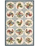 Country Heritage H-319 Ivory-Blue # 22990 
 
 1'  9''  X 2'  9''  $50.00
 2'  6''  X 4'  2''  $112.00
 2'  3''  X 8'  Runner $170.00
 3'  6''  X 5'  6''  $180.00
 5'  3''  X 8'  3''  $370.00
 7'  6''  X 9'  6''  Oval $670.00
 8'  X 11'  $840.00
